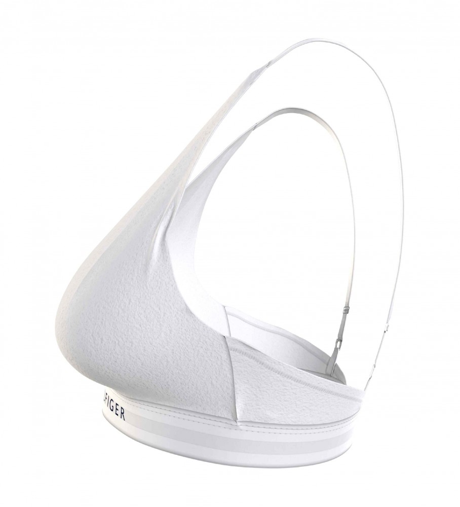 Sutiã triangular Tommy Hilfiger com logo branco
