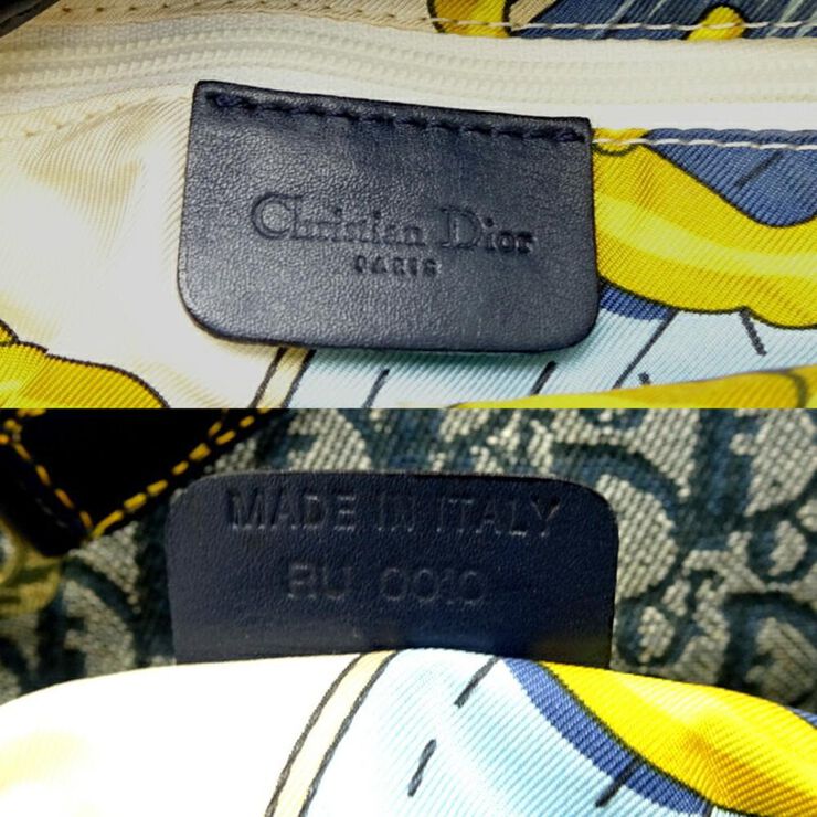 Dior Vintage Dior Saddle Bag Navy