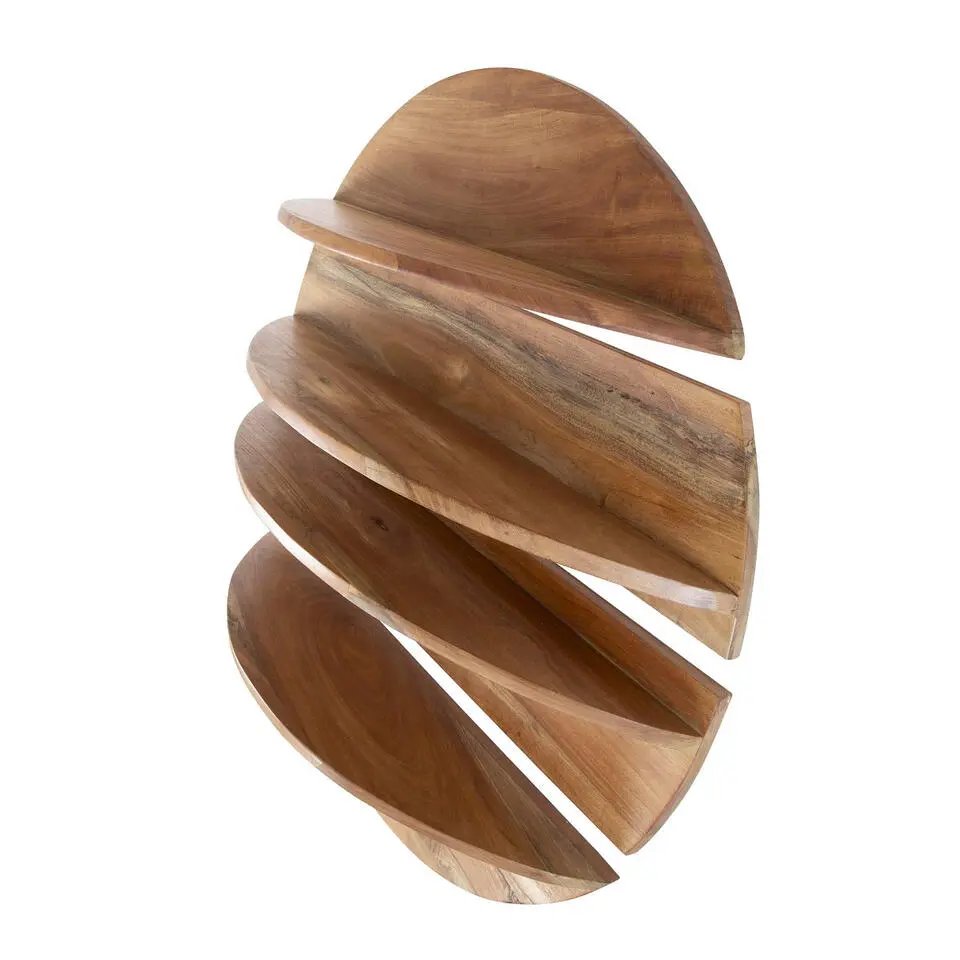 Fraaai - Aarav wandschap set van 4 rond - massief naturel