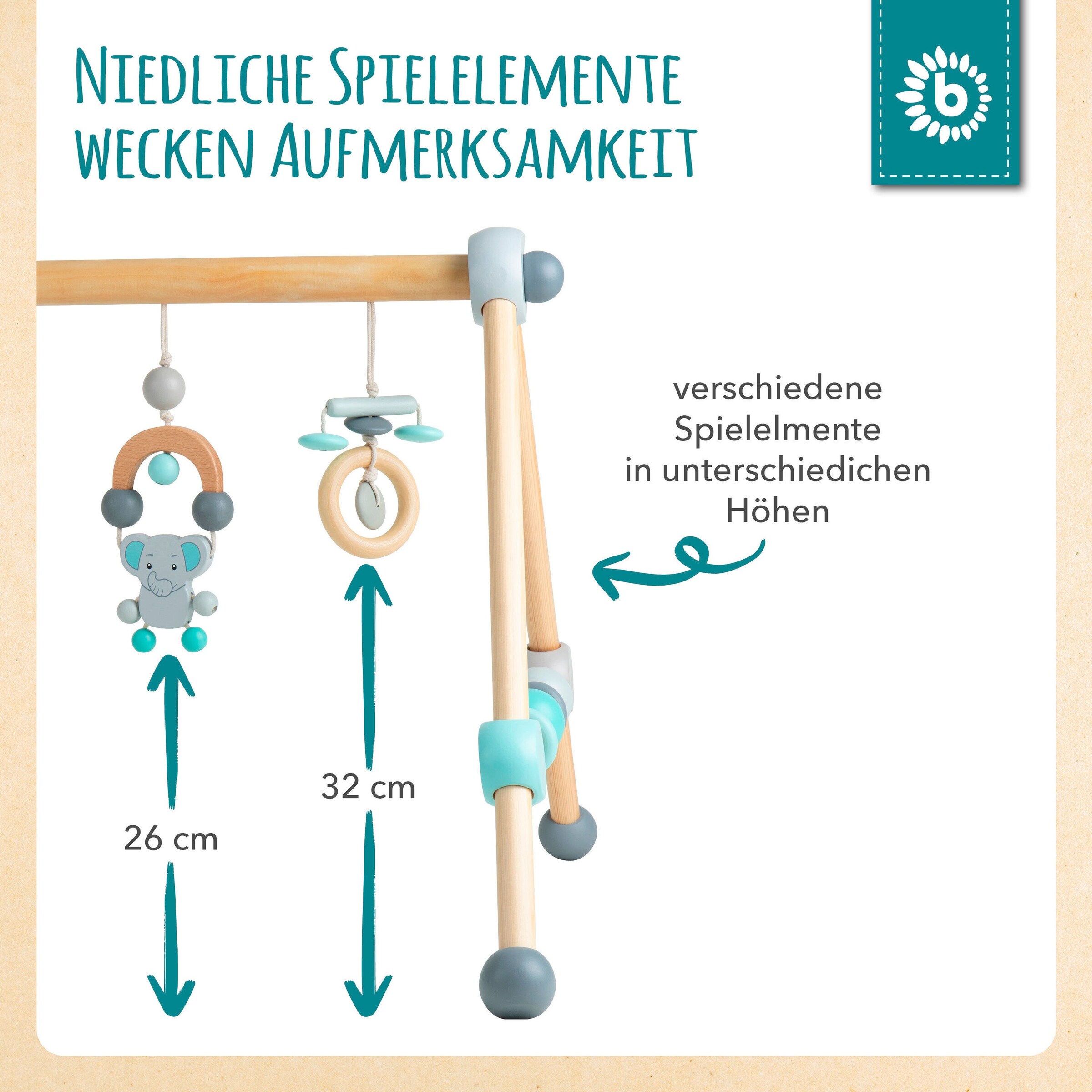 Bieco Spielbogen aus Holz - ab Geburt Blau