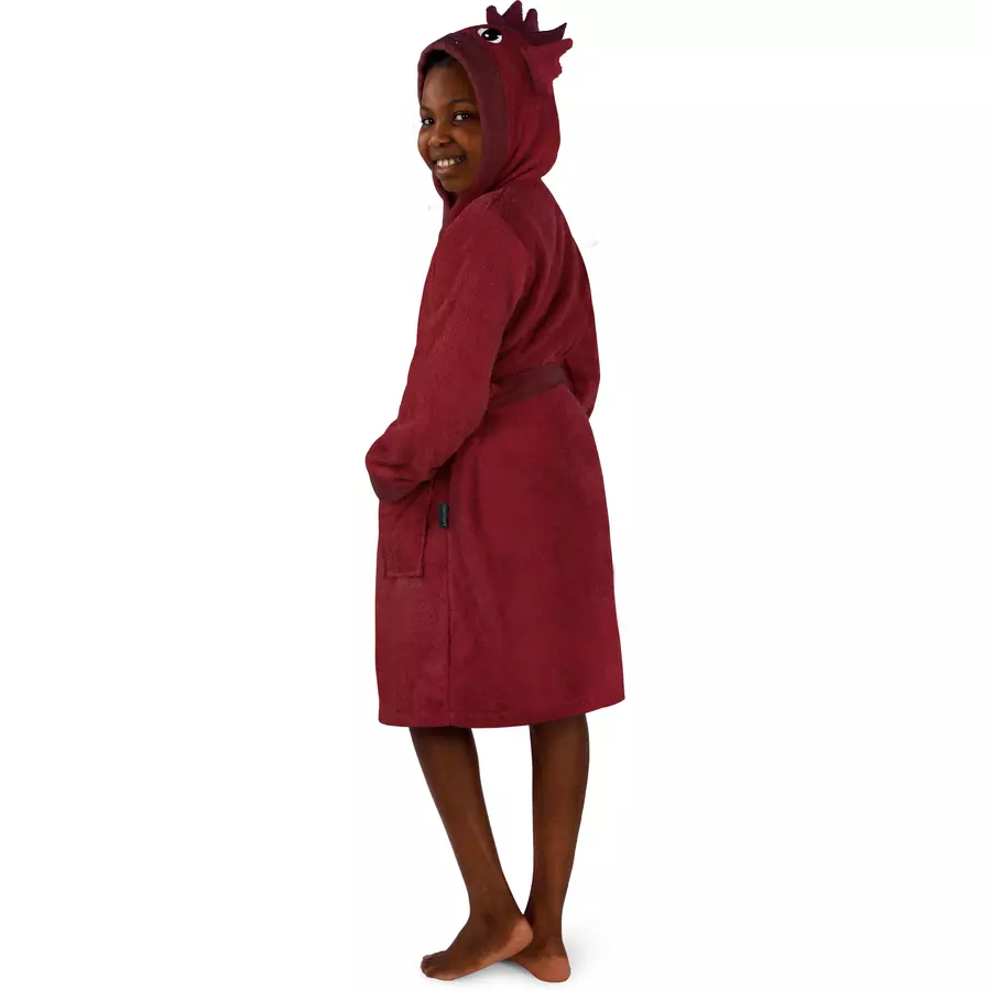 normani Kinder Bademantel aus Bio-Baumwolle Malia Rot  Drache
