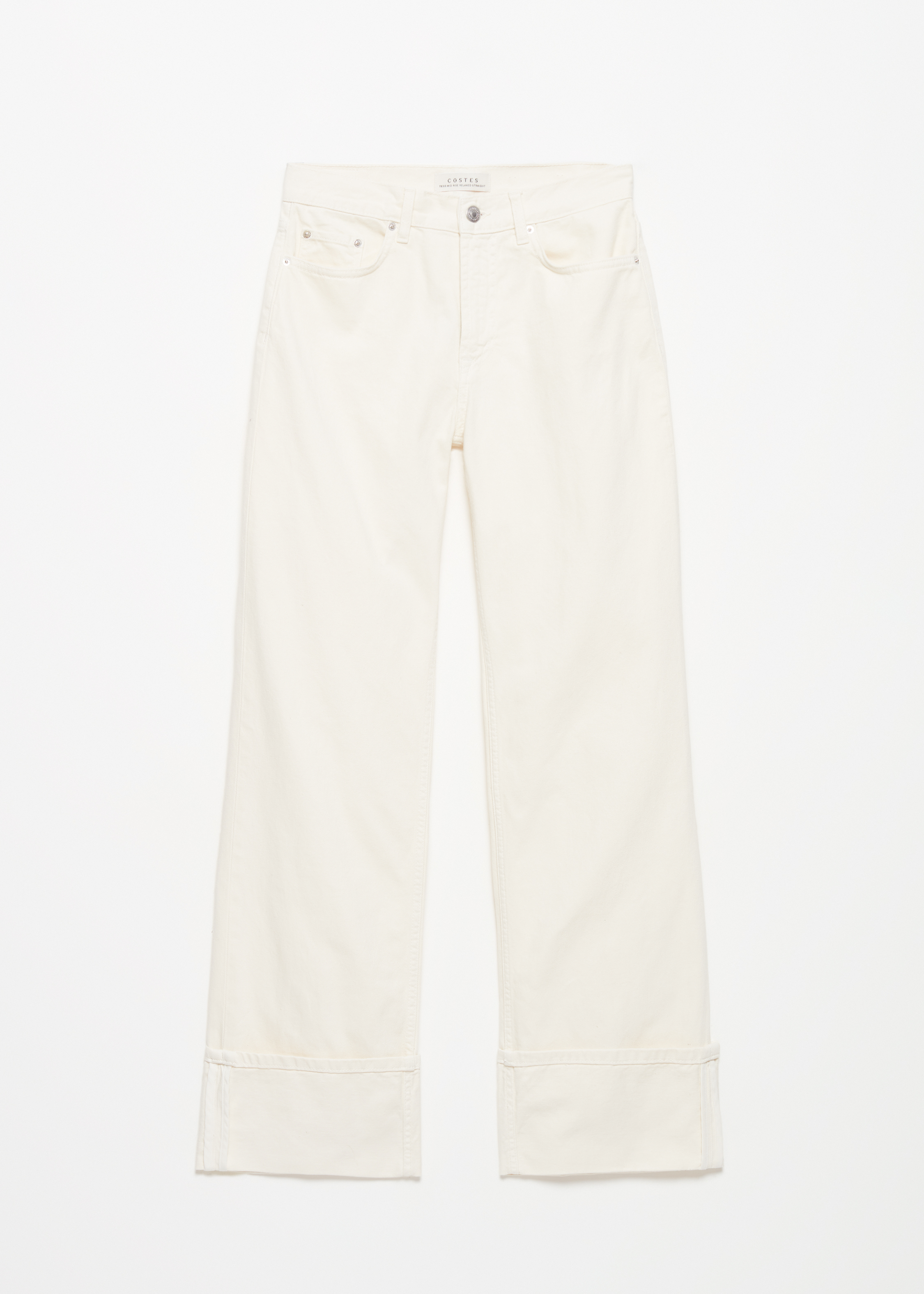 TESS - Straight leg jeans turn up