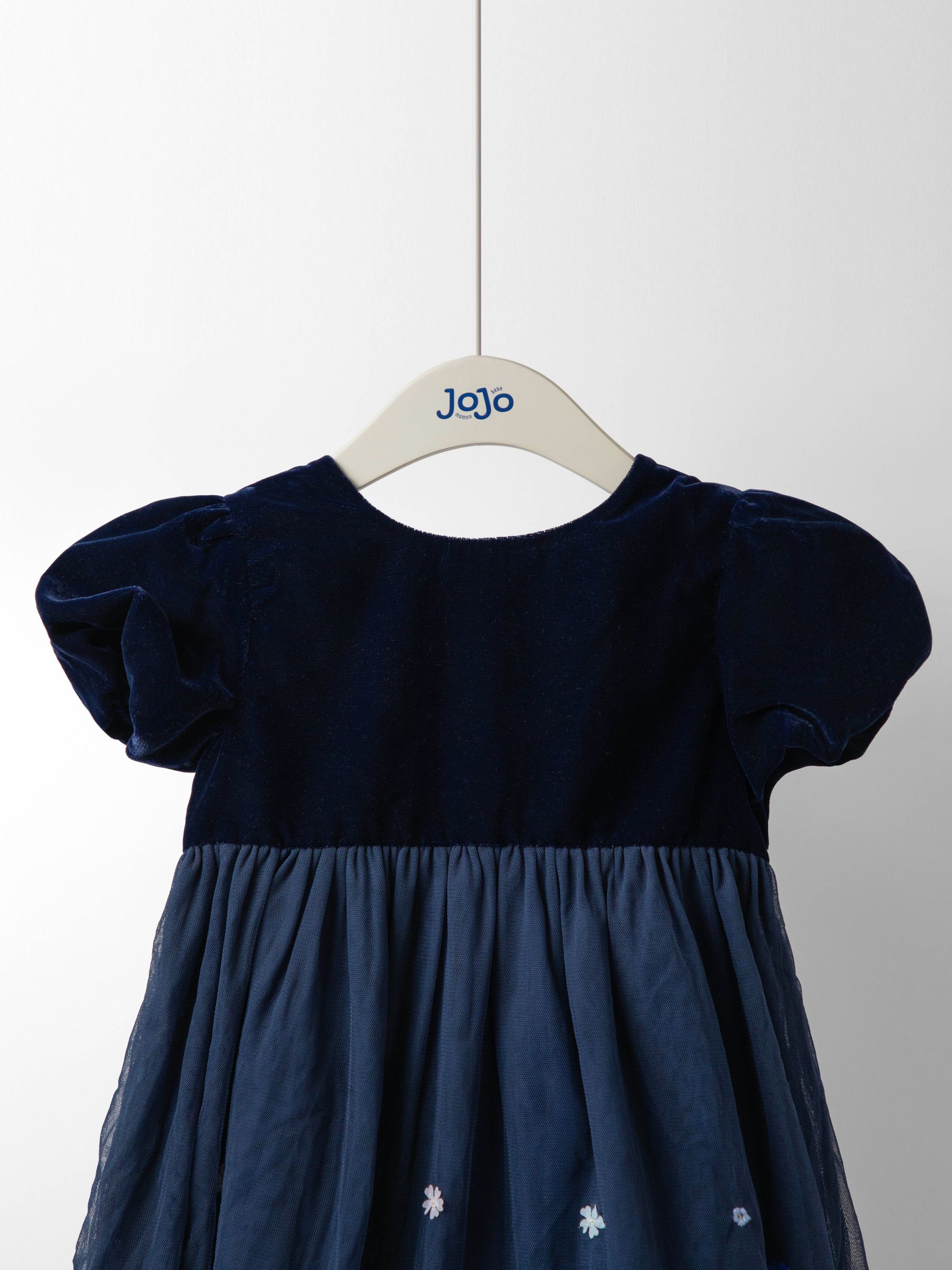 JoJo Maman Bébé Velvet Topped Party Dress