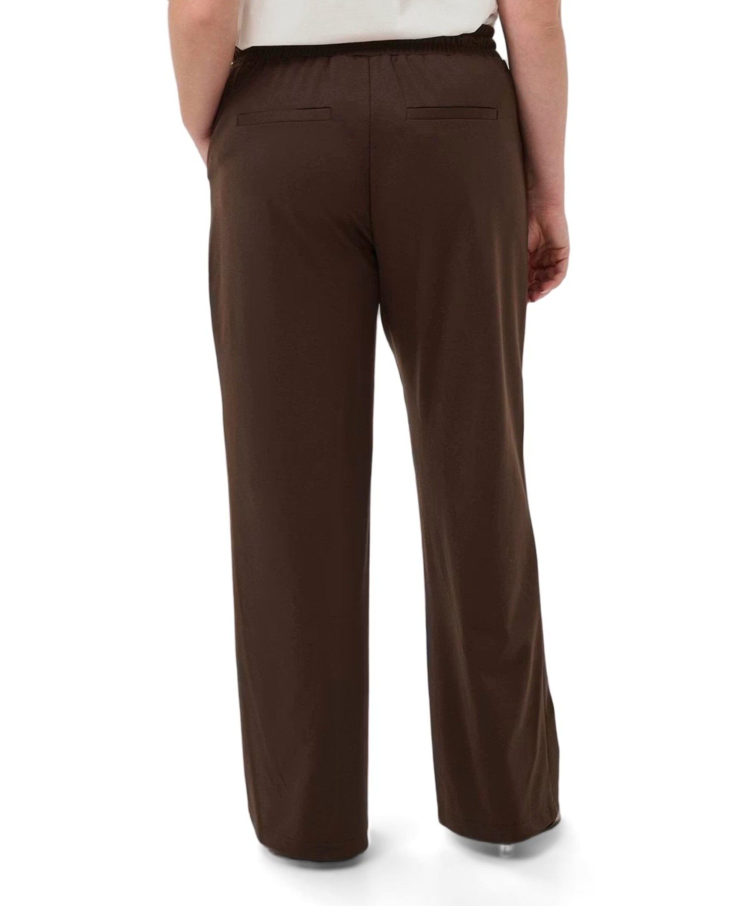 KAFFE Curve KCjenna Straight dames broek bruin
