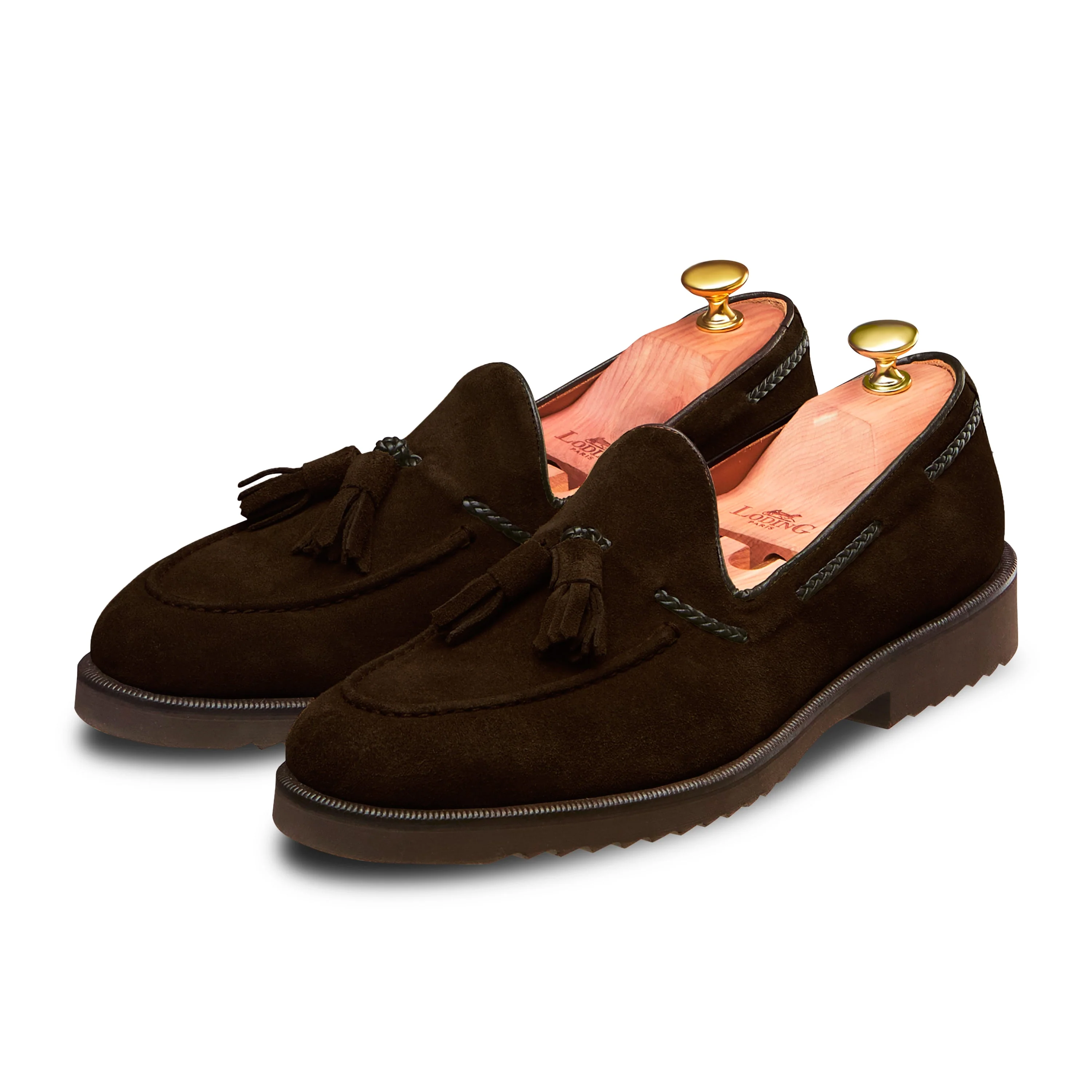Mocassin à pampille Strano 396 veau velours marron