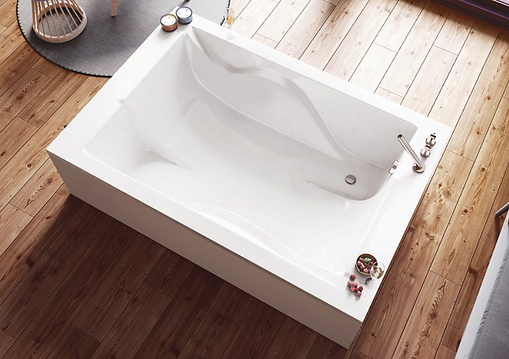 Baignoire double 180x120 cm en acrylique blanc Confidence Allibert