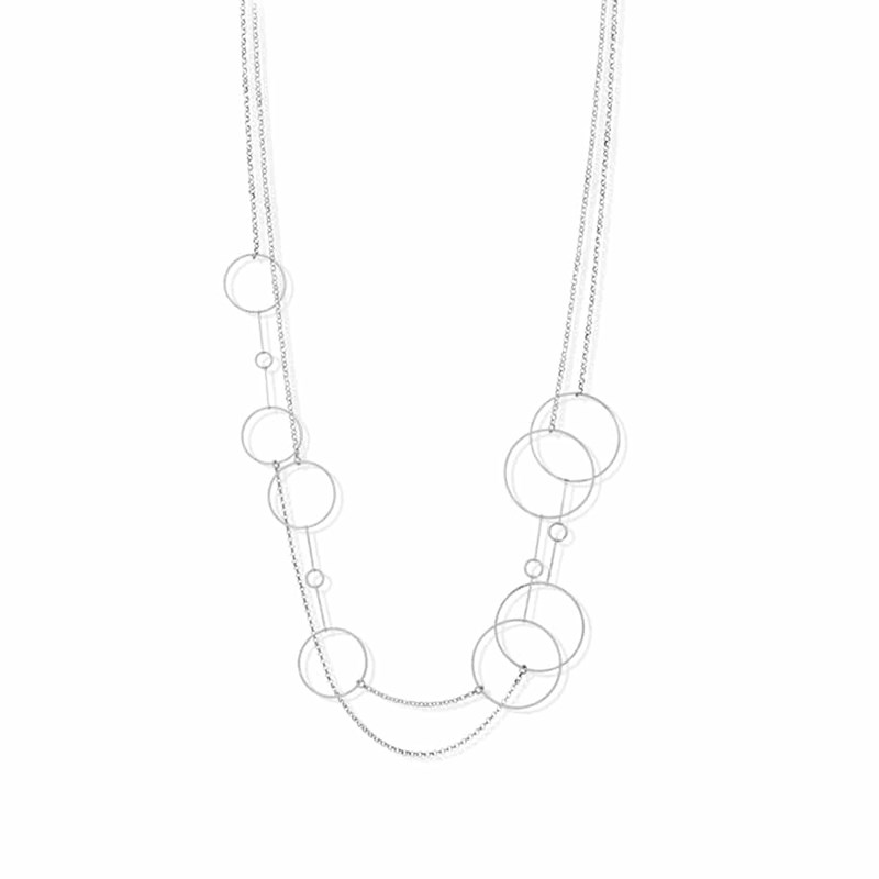 Collier Sautoir Argent Rhodié Diamanté Francesca