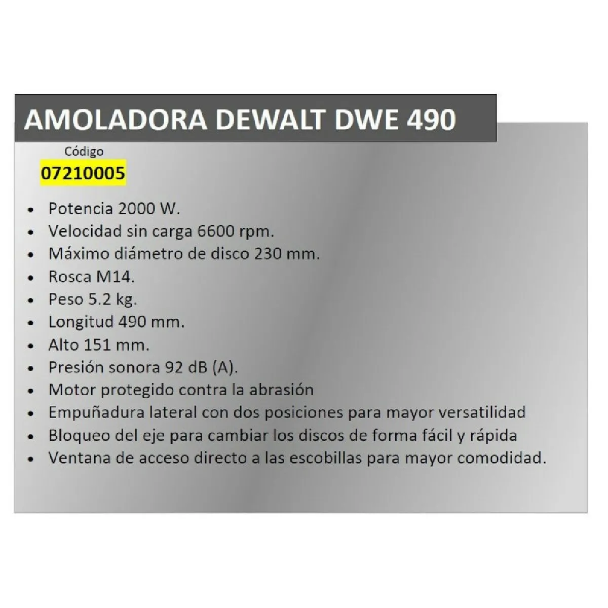 DeWalt DWE490