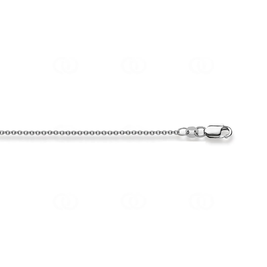 Rundankerkette 750/18 K Weissgold 1.5mm