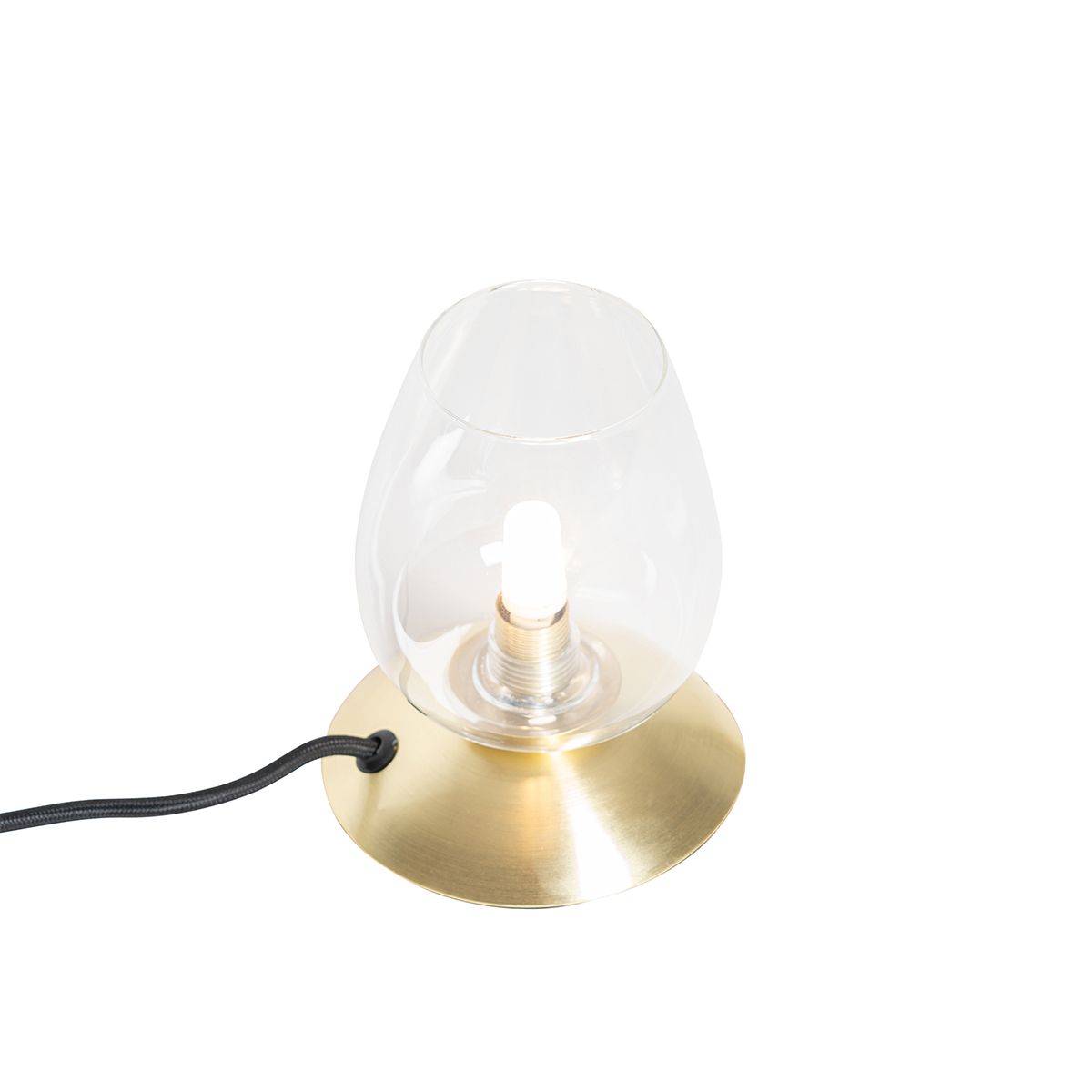 Klassieke tafellamp goud met glas - Elien