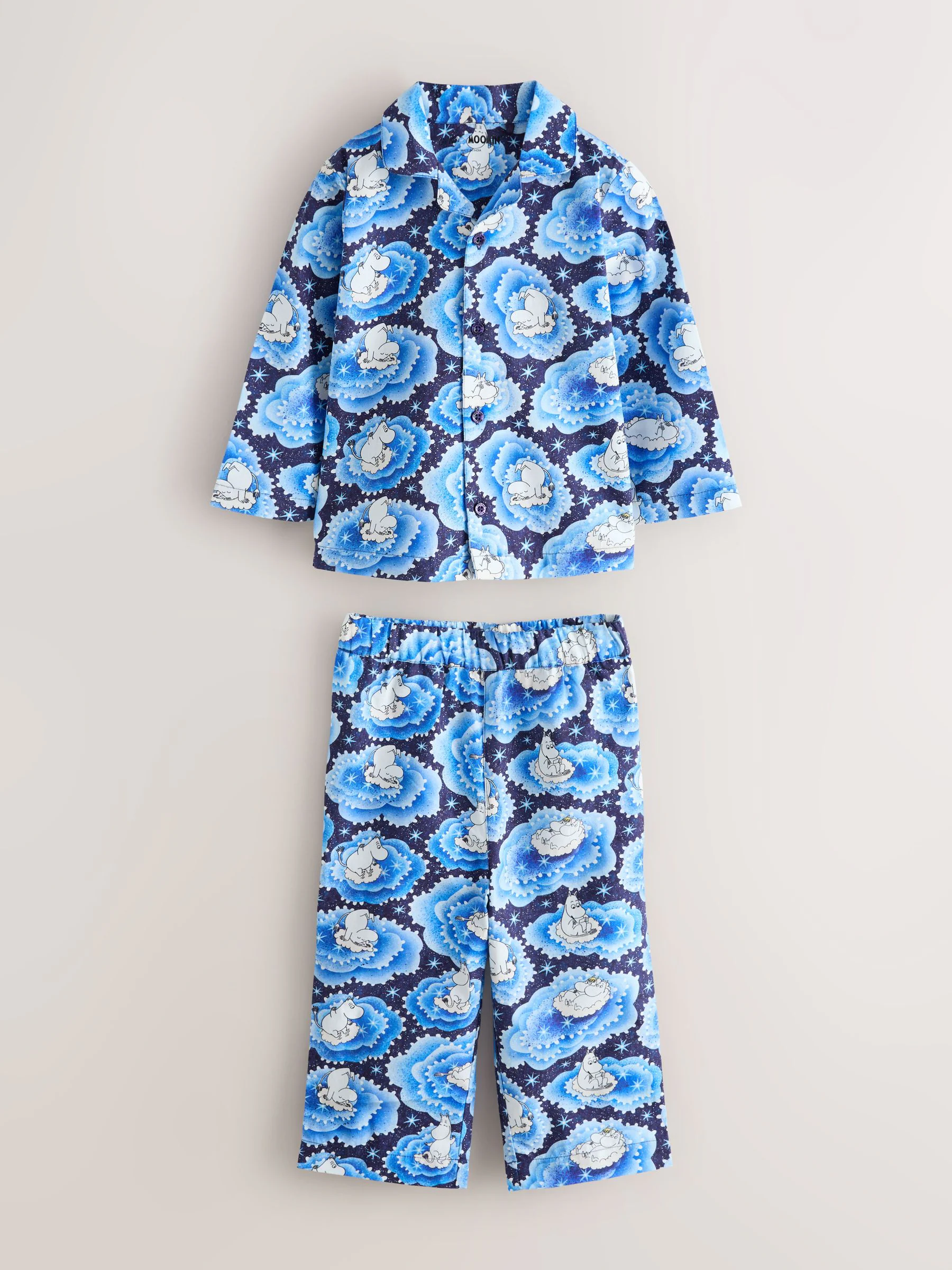 Marineblauw - Cath Kidston Moomins pyjama met knopen