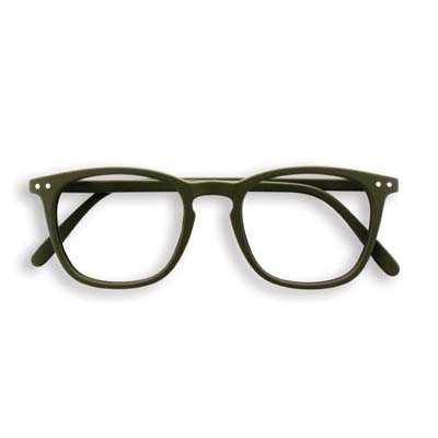 +3.00 Khaki Square Reading Glasses: Izipizi