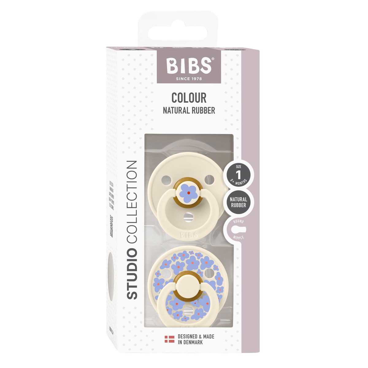 BIBSBIBS   Schnuller Studio Latex Round 2er Pack jasmine sage 0-6M