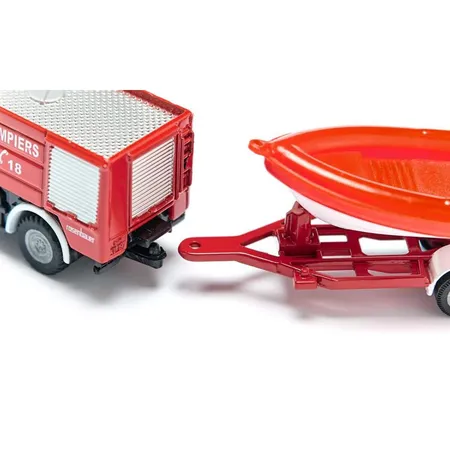 SIKU 1636001 Unimog Feuerwehr mit Boot