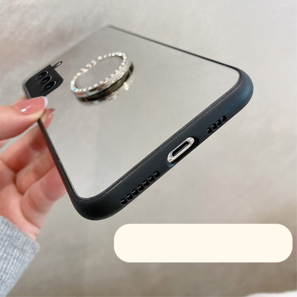 Samsung Galaxy S22 5G Hybrid Hardcase Hülle   Magnetischer Kickstand Haltering mit Spiegel - Gold