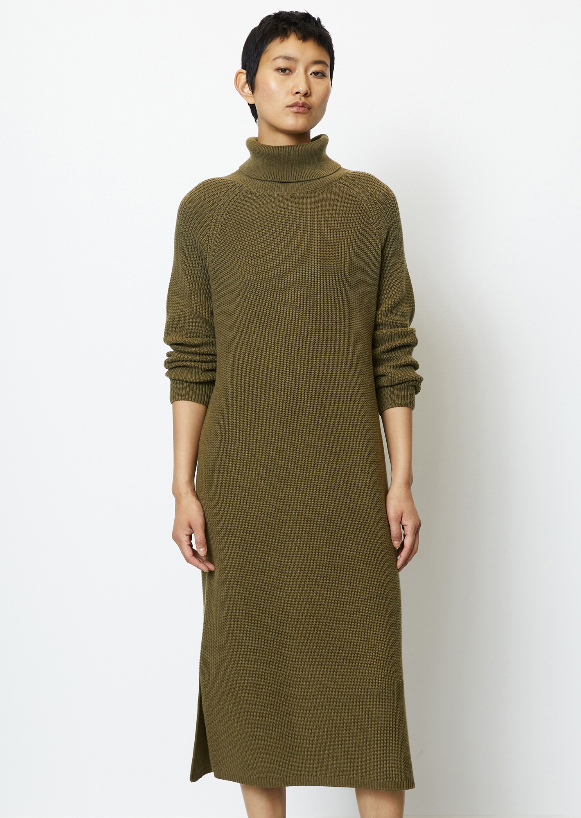 DfC Rollkragen-Strickkleid looseaus Organic Cotton-Garn