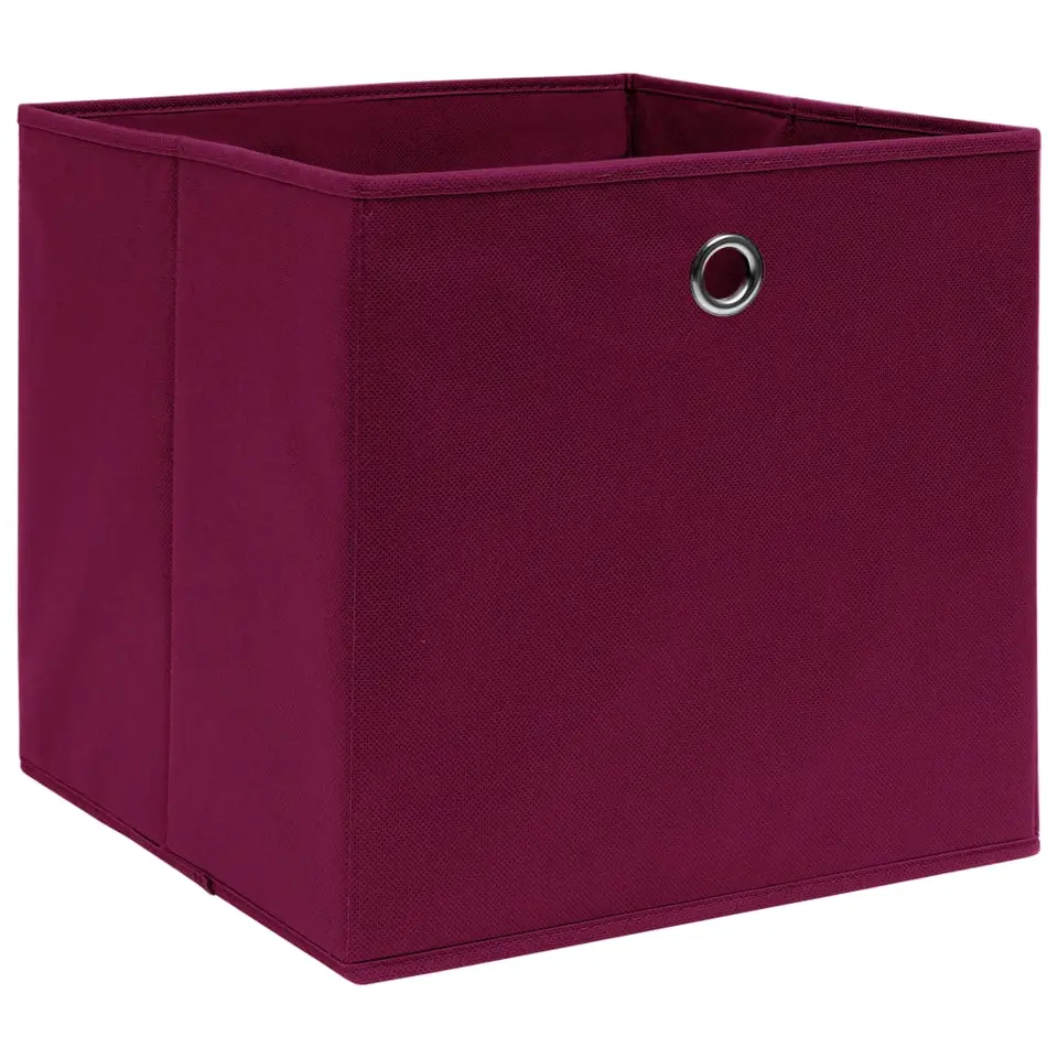 vidaXL - Opbergbox - Rood - Stof - 4 stuks