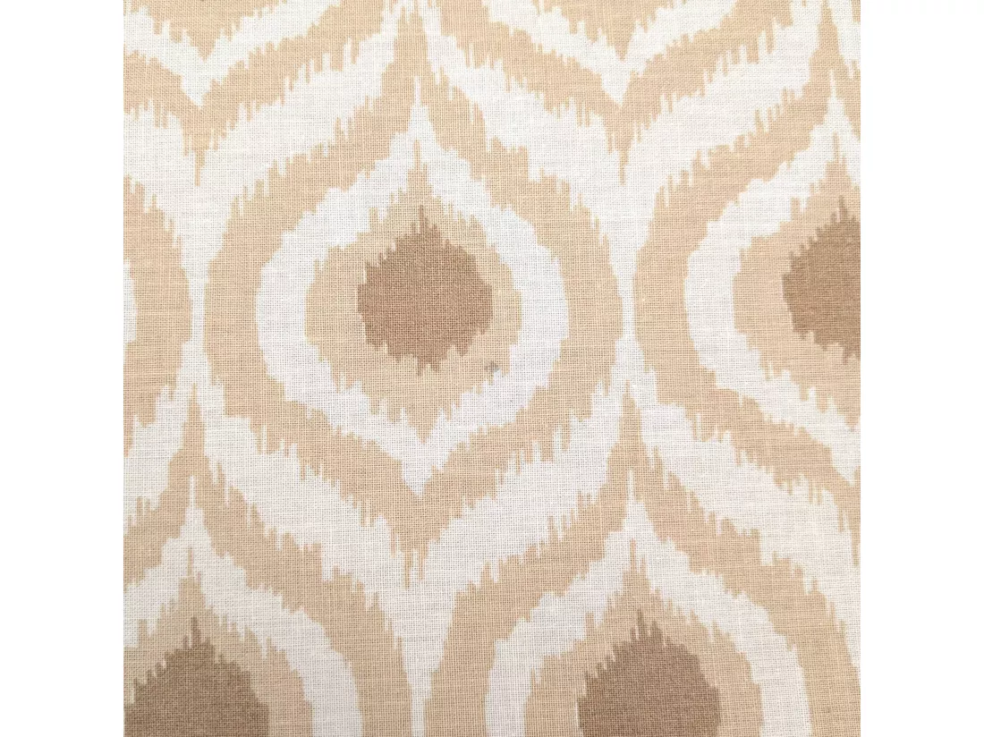 Drap plat 240x310 cm coton INOUK rose/beige