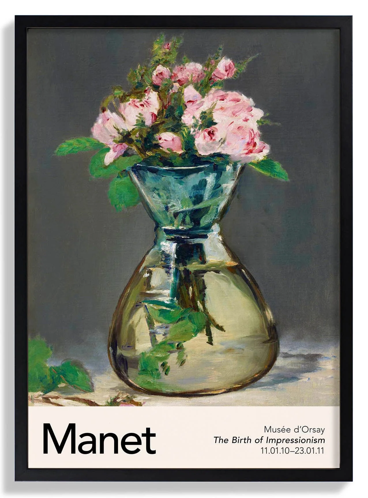 Moosrosen in einer Vase von Manet Ausstellung