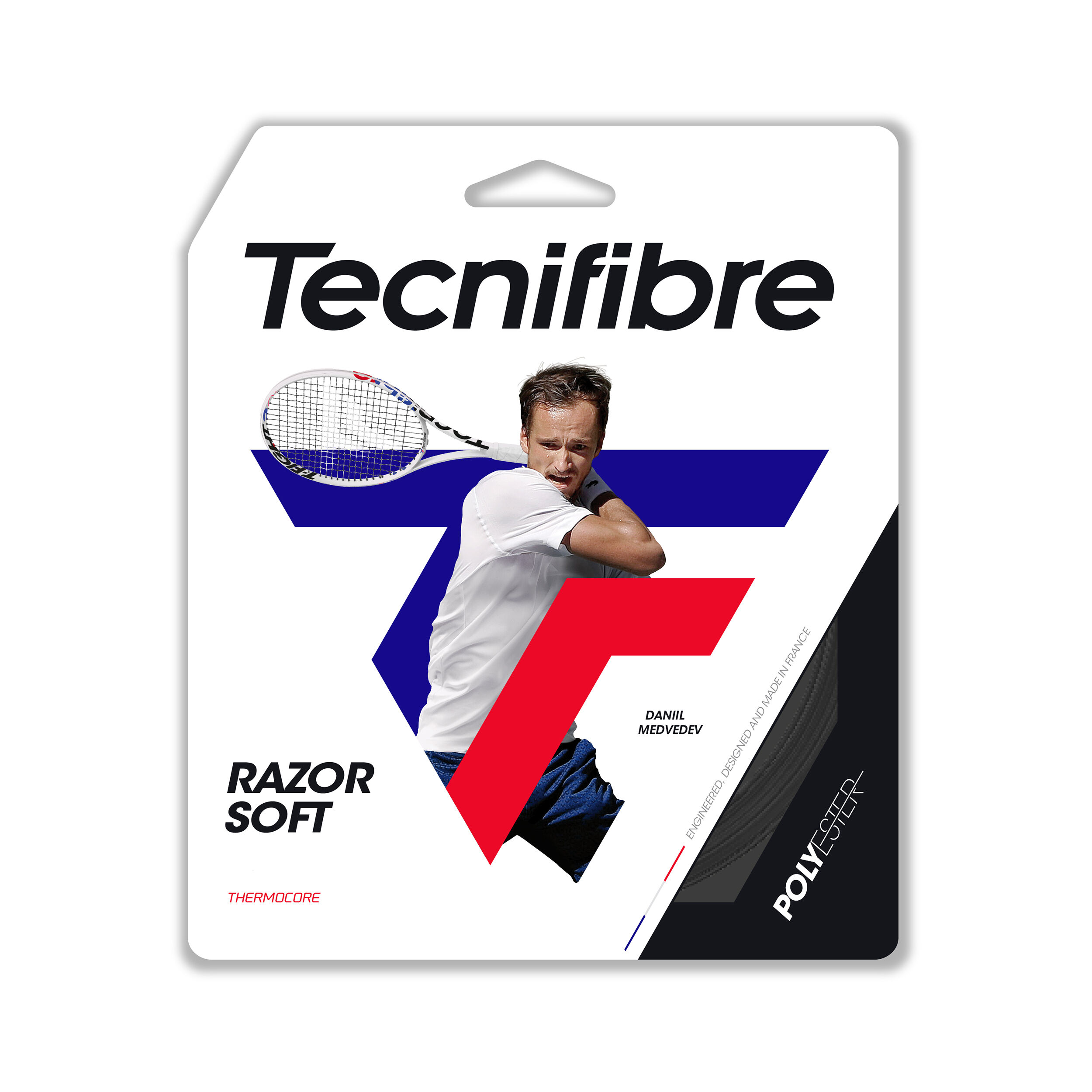 Tecnifibre Razor Soft 12m Cordage En Garniture - Gris