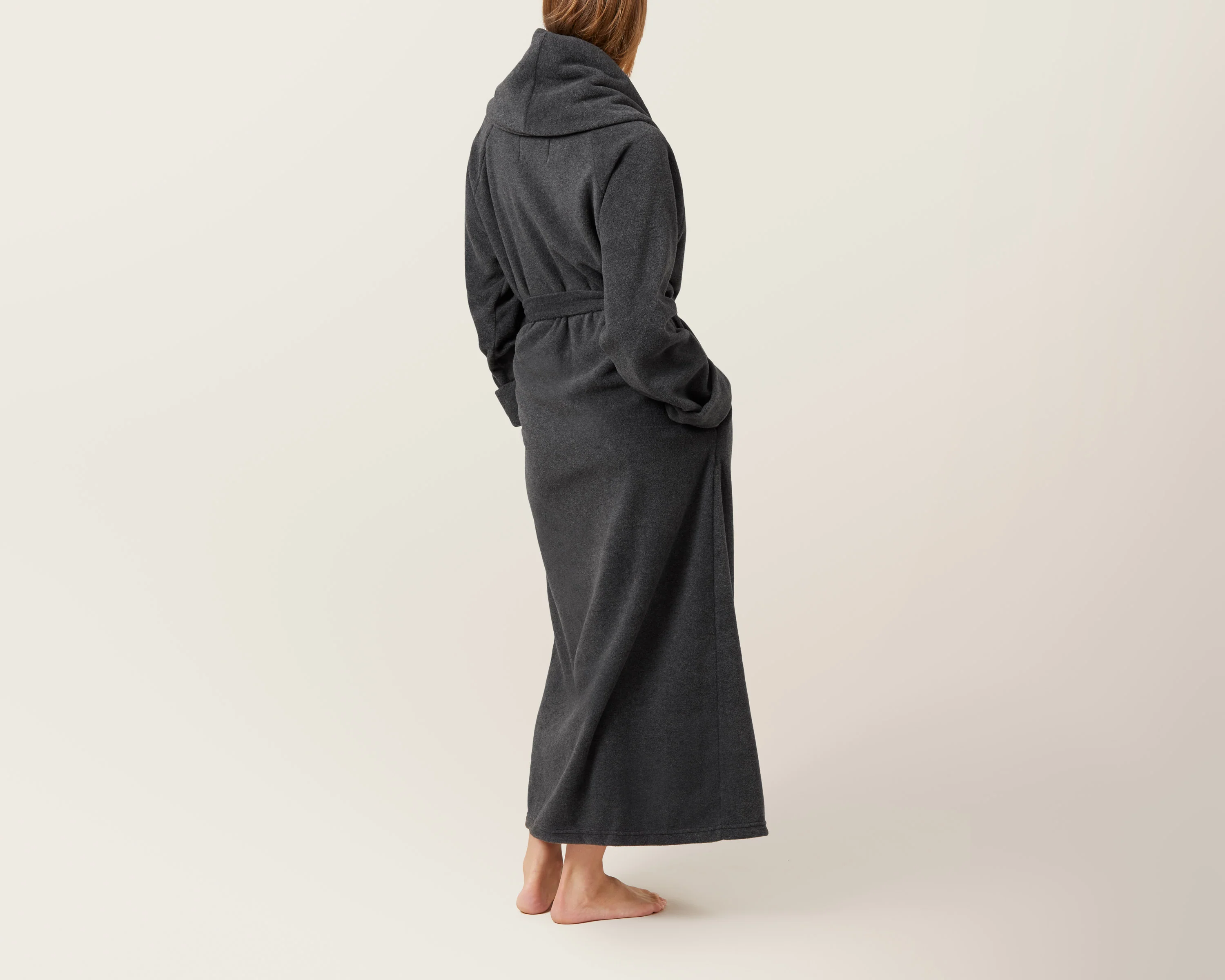 Karmameju  Mount everest fleece badekåbe - Dark grey