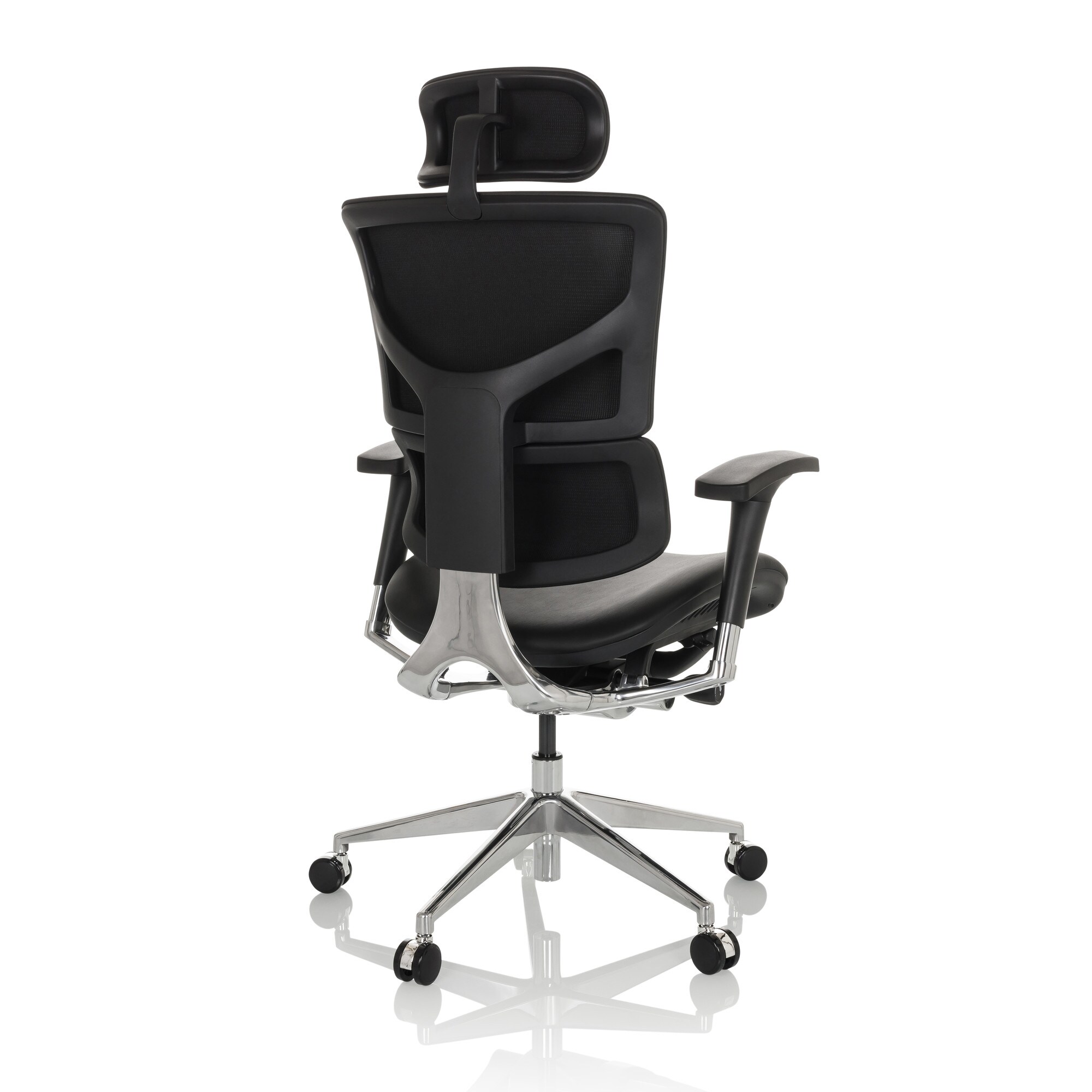 Luxus Chefsessel ERGO-U2 L Leder mit Armlehnen (höhenverstellbar) hjh OFFICE