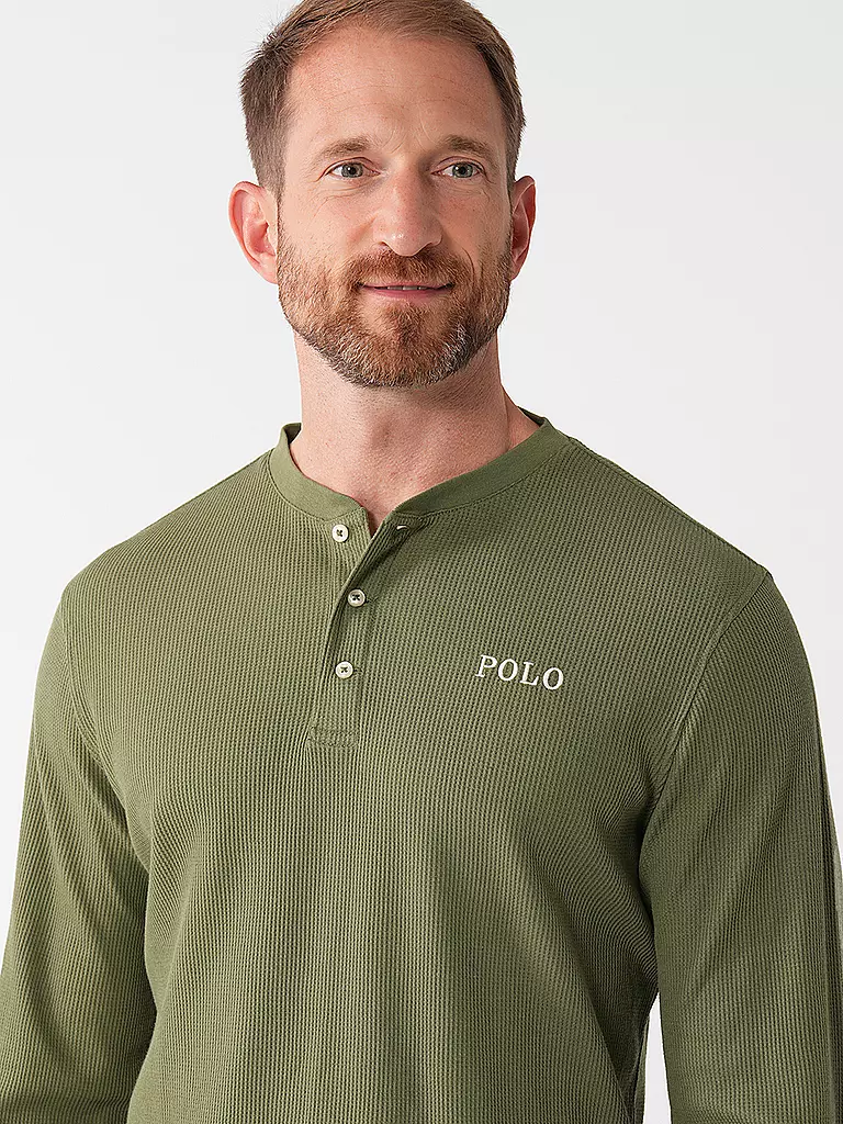POLO RALPH LAUREN Pyjamashirt HENLEY dunkelgrün