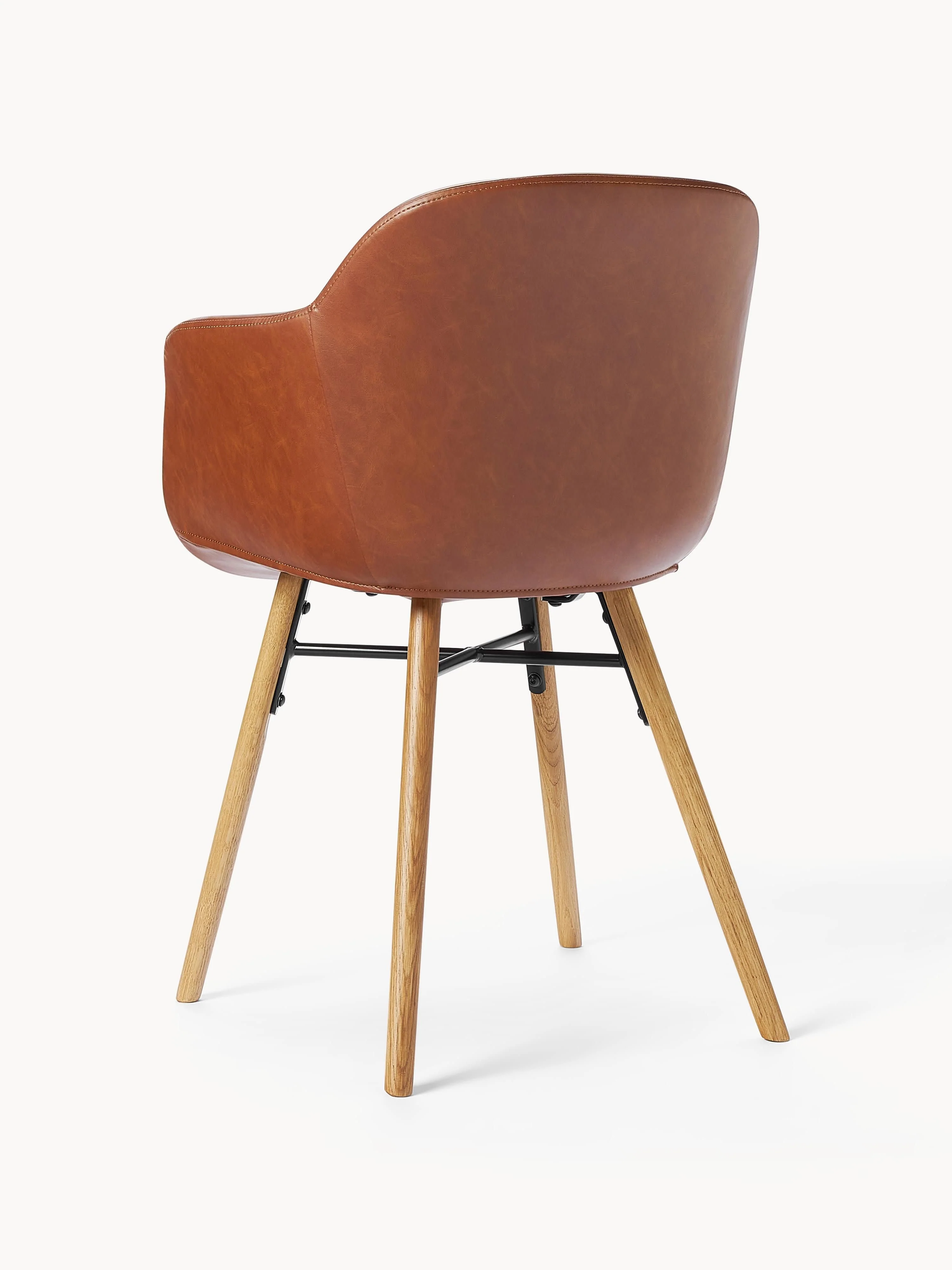 Kunstleren fauteuil Fiji met smalle zitvlak