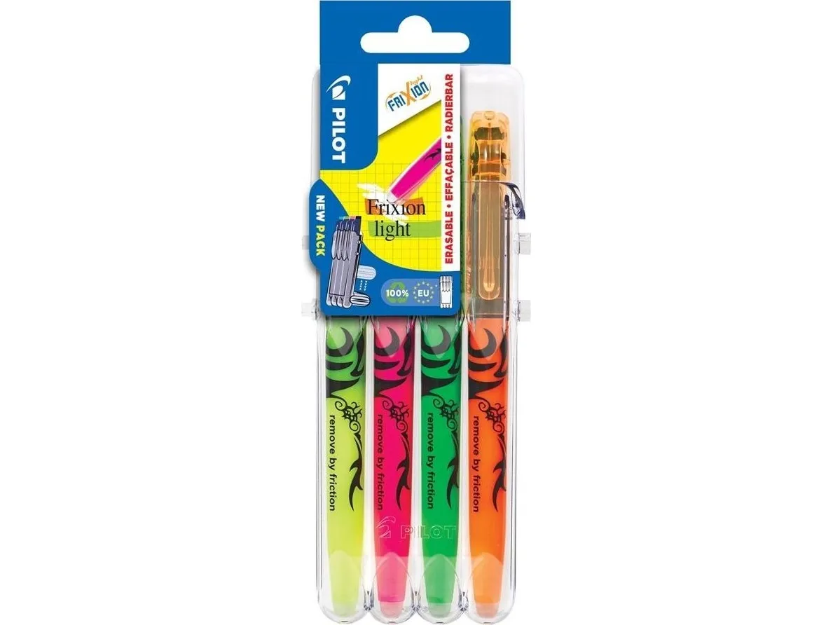 Pilot® FriXion Highlighter Light Set-2-Go - etui med 4 stk. ass. farver