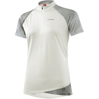 Löffler Halfzip Axo Rise Kurzarmtrikot Creme White Damen