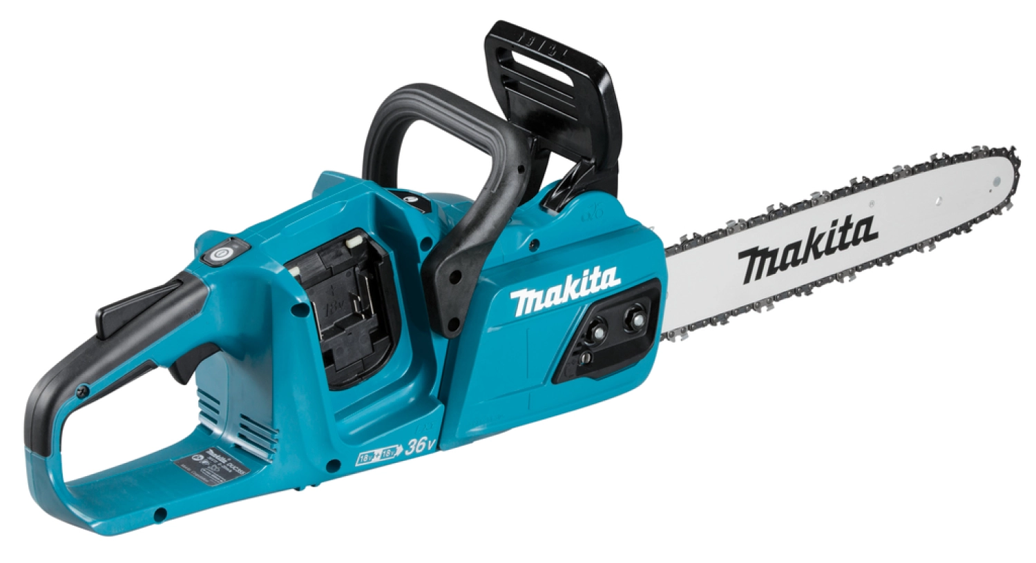 Makita DUC355PG4J 2x18V Li-Ion accu kettingzaag set (4x 6,0Ah) in Mbox - 350mm