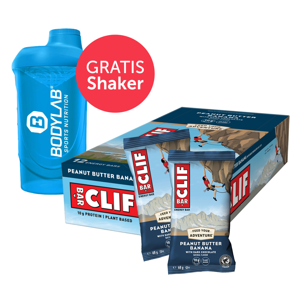 Clif Bar (12x68g)   Bodylab24 Shaker gratis