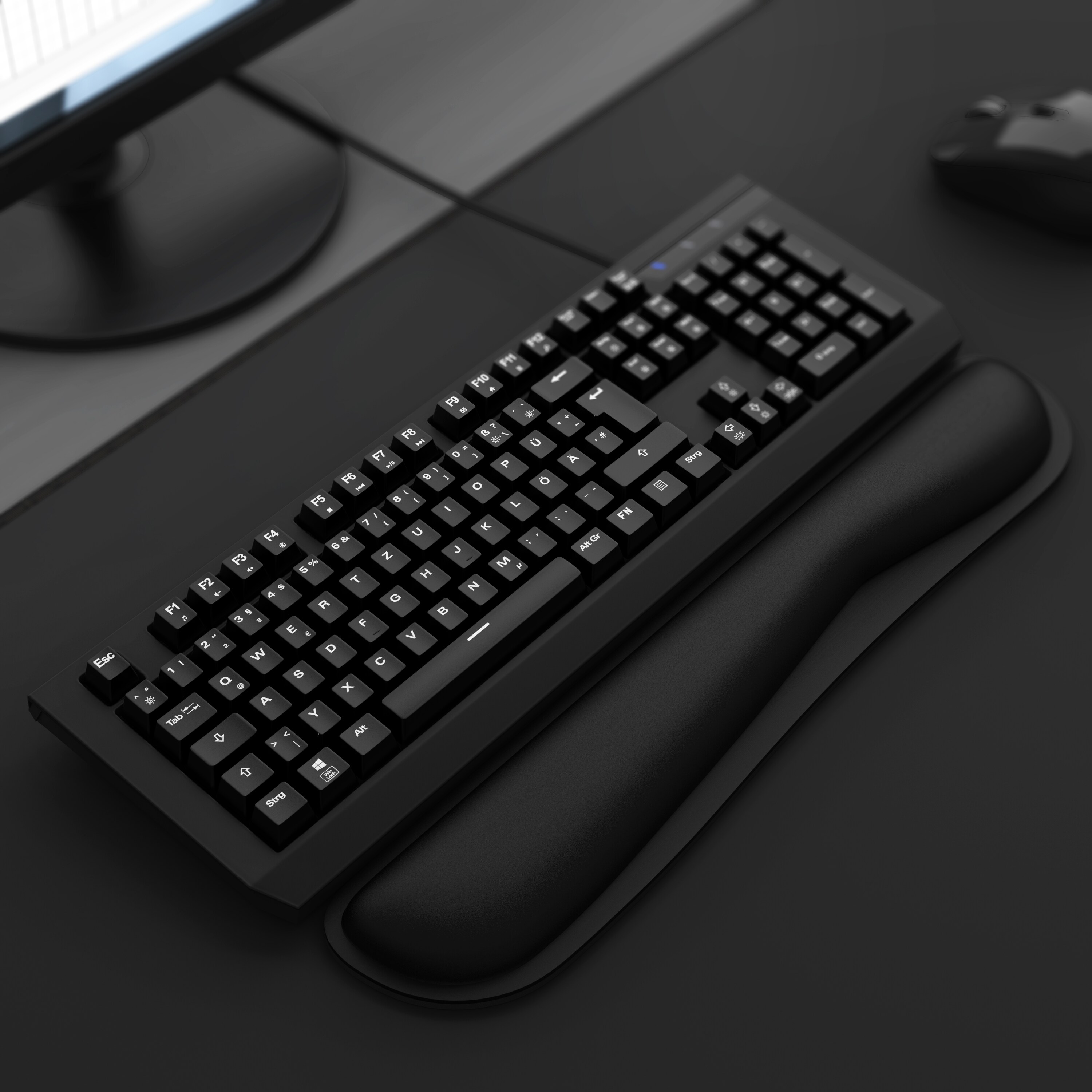 CSL Handgelenkauflage Tastatur Keyboard - Handballenauflage Handgelenkschoner - Maus und Tastatur - ergonomische Haltung - 43 cm - atmungsaktiv