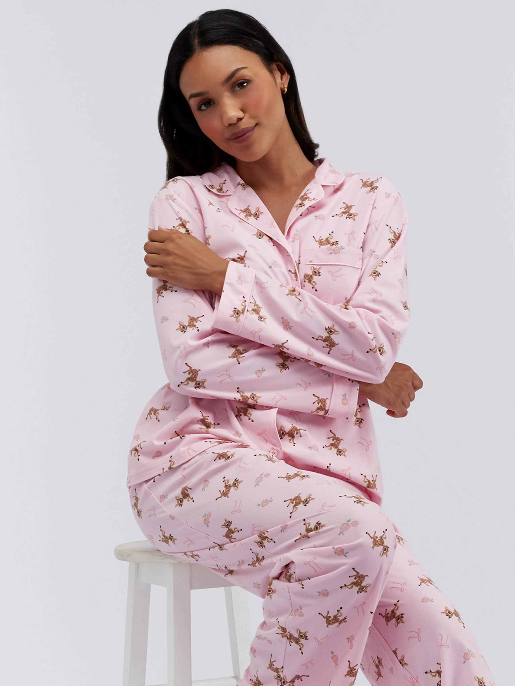 Pink Deer Print - Boux Avenue Pyjamas In a Bag