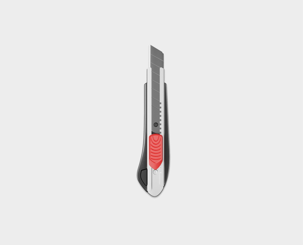 HP-101.18 Aluminium Cutter Teppich Messer Werkzeug DIY Tool Japanmesser mit 18mm Klinge (41-1310.014) - Schwarz