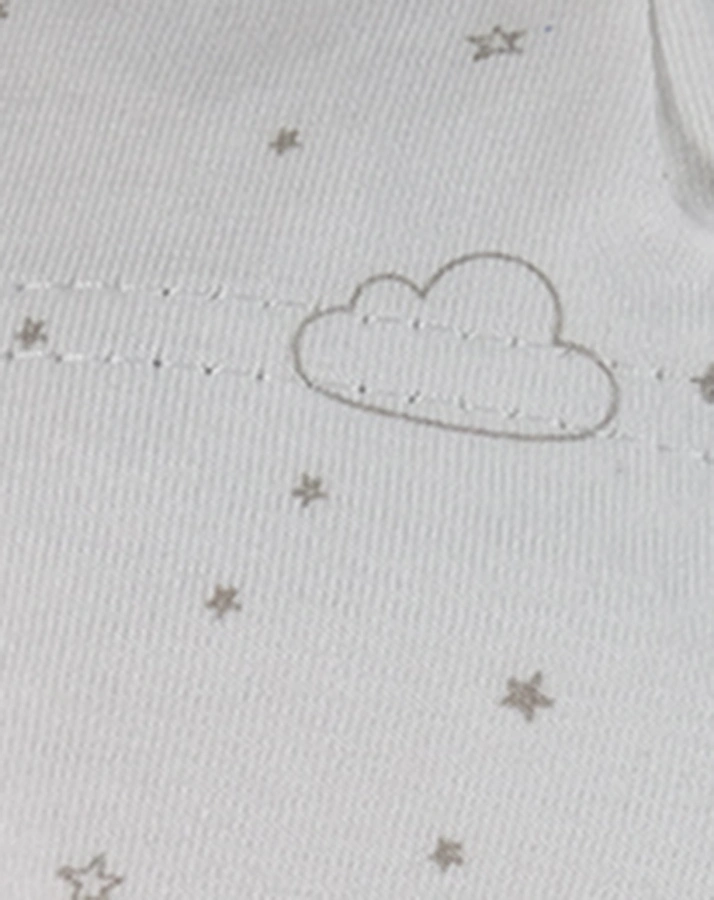 Jersey-Mütze WOLKEN mit Ohren in weiß