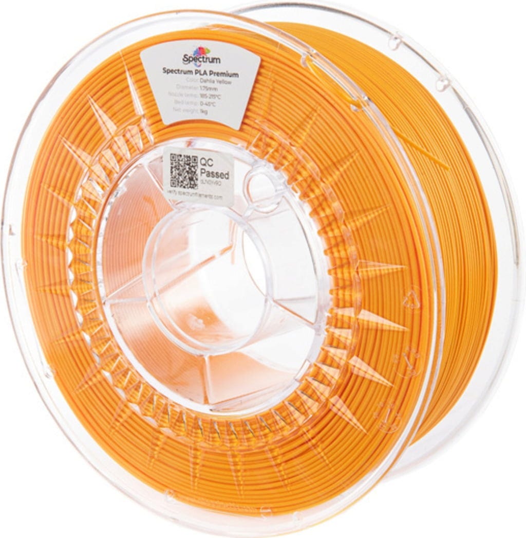 Spectrum  PLA Premium Dahlia Yellow, 1,75 mm / 1000 g    Verzugsfreies PLA in guter Qualität