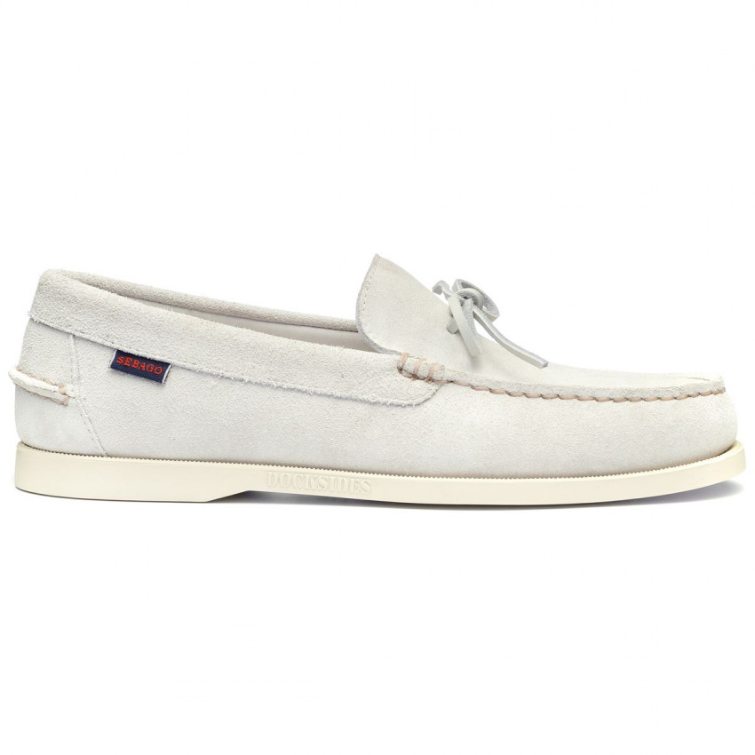 DOCKSIDES SCHOODIC BEAT OUT White-Chaussures bateau pour femme en cuir suede