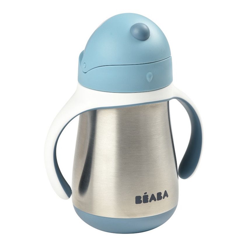 Tasse paille en inox 250 ml - Windy Blue - Ecru