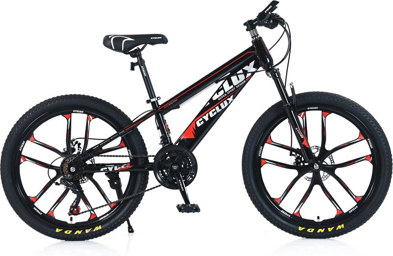 Cyclux Road Bike Jongensfiets Mtb 24 Inch 21 Speed Shimano Rood
