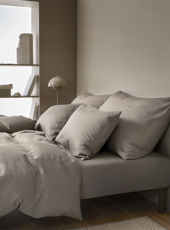 Høie Harmoni stonewashed pudebetræk beige Beige