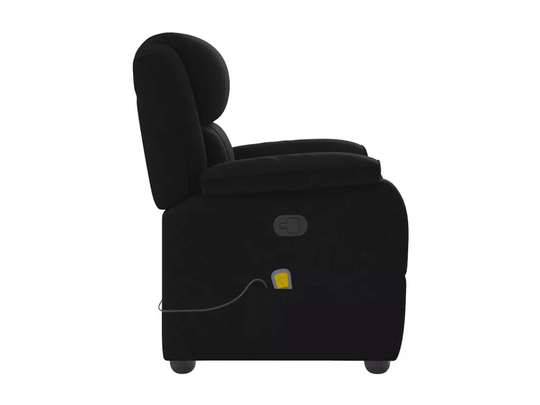 Fauteuil de massage inclinable Noir Tissu