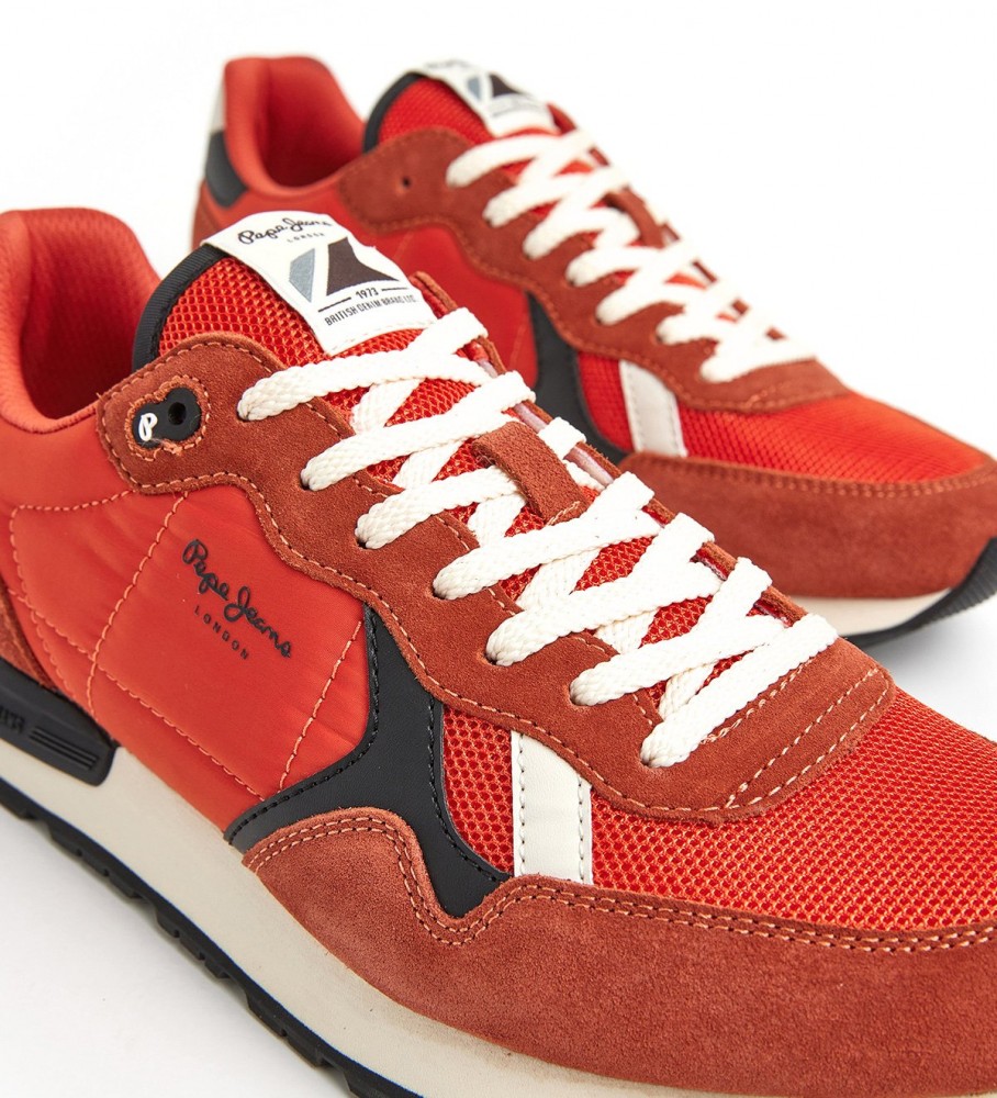 Tênis Pepe Jeans Brit Heritage M em couro vermelho