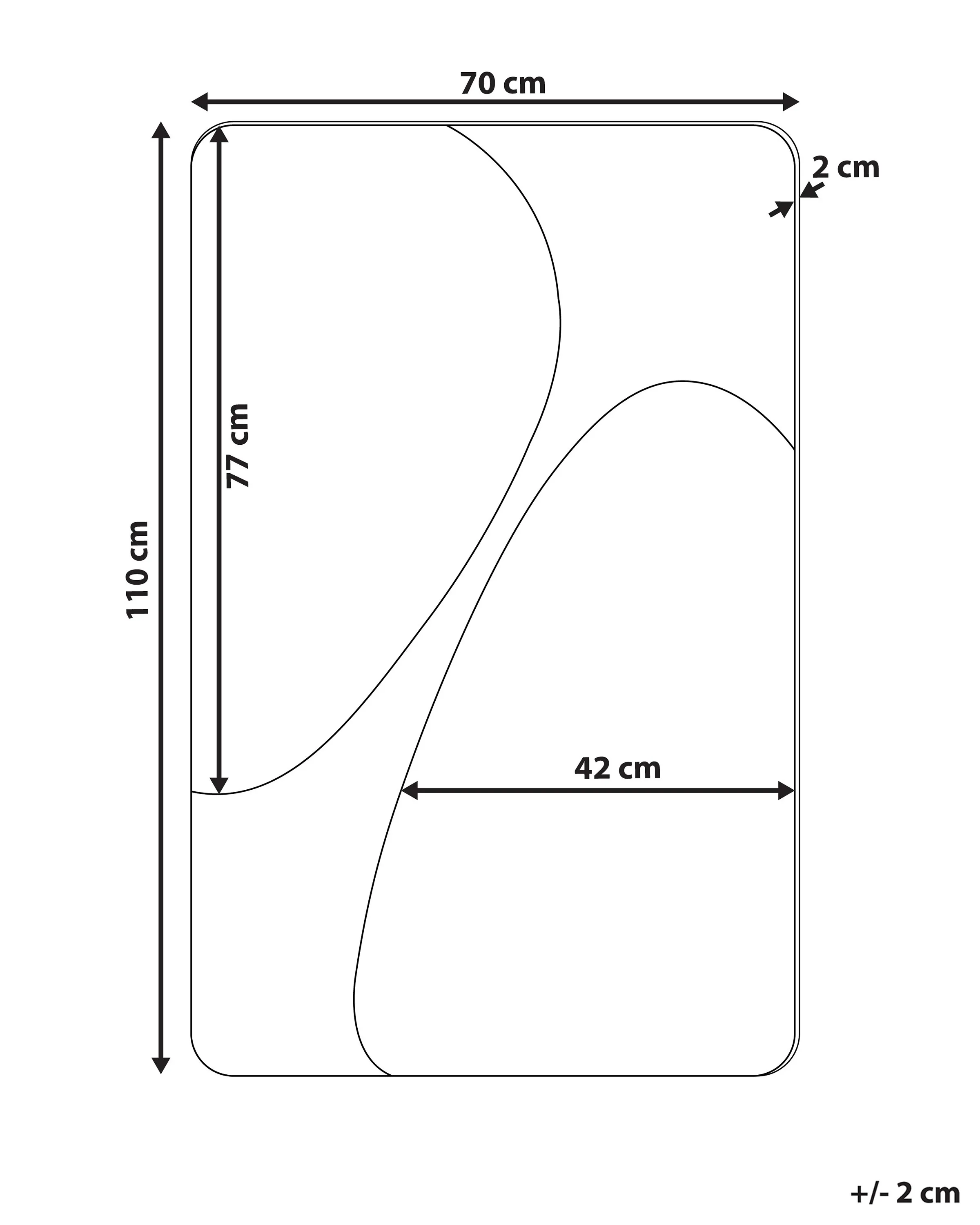 Wandspiegel ORMES 70 cm 110 cm Grijs