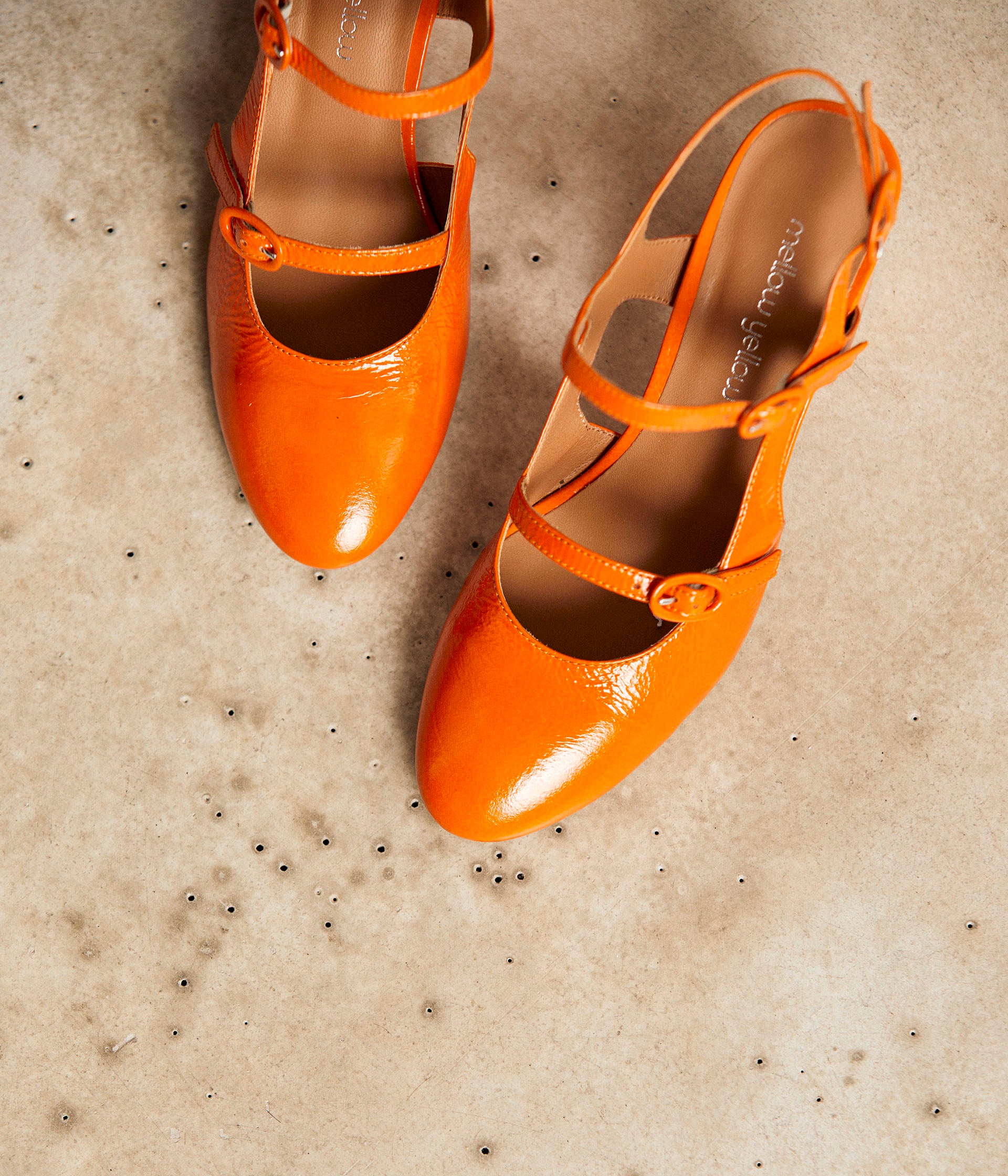 Escarpins verni orange Linoa