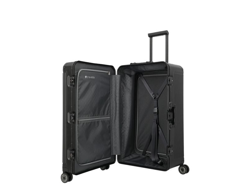 travelite Next 4w Trunk L Schwarz Reisekoffer