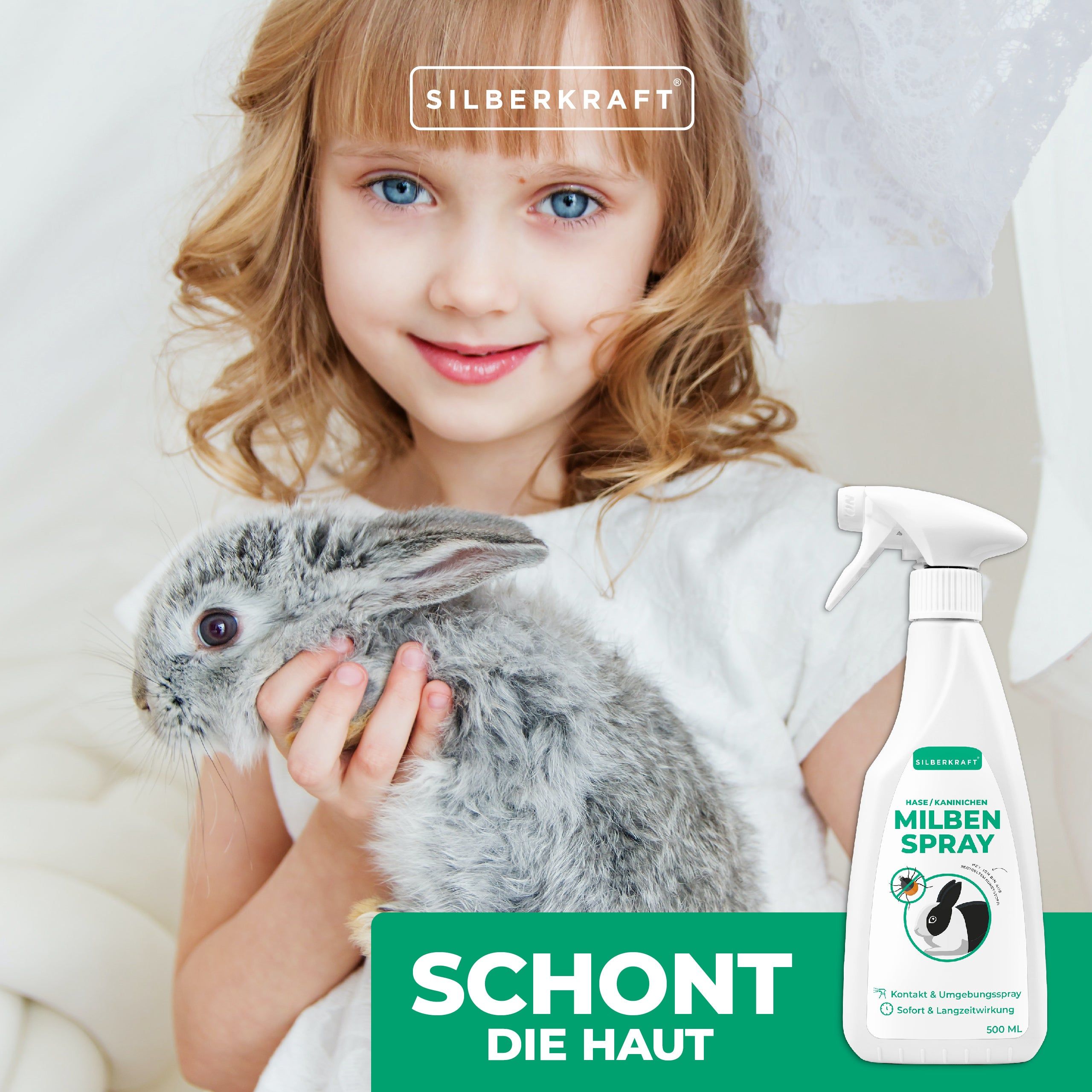 SILBERKRAFT Milbenspray Hase/Kaninchen