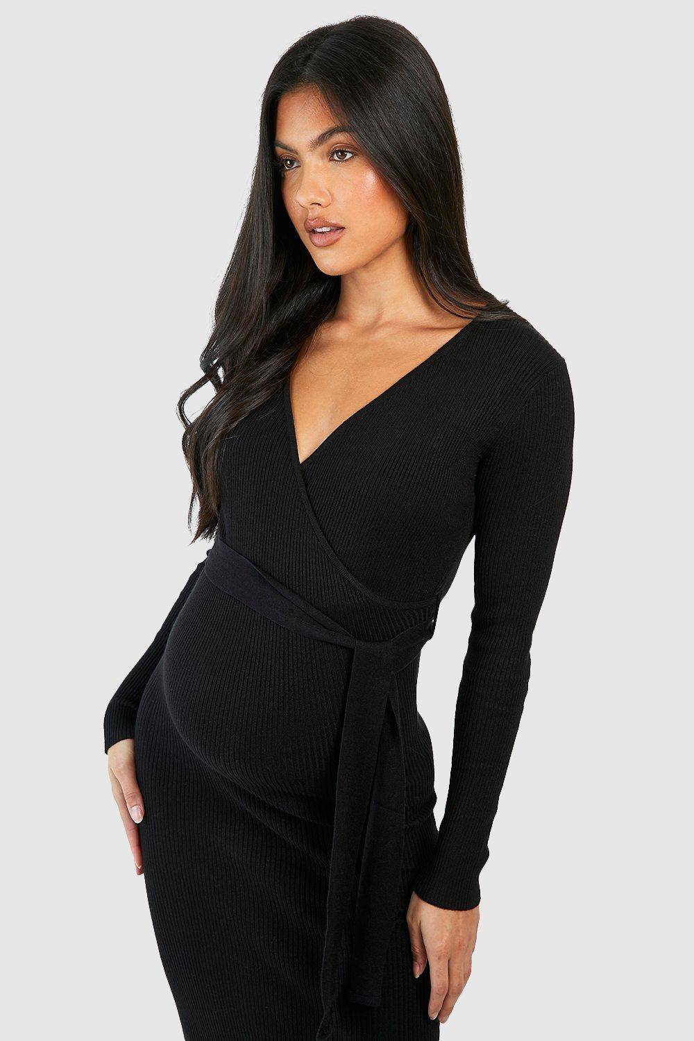 boohoo Robe Midi Maternité Tricotée Portefeuille