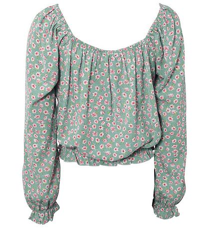 Hound Bluse - Flower -  Grøn