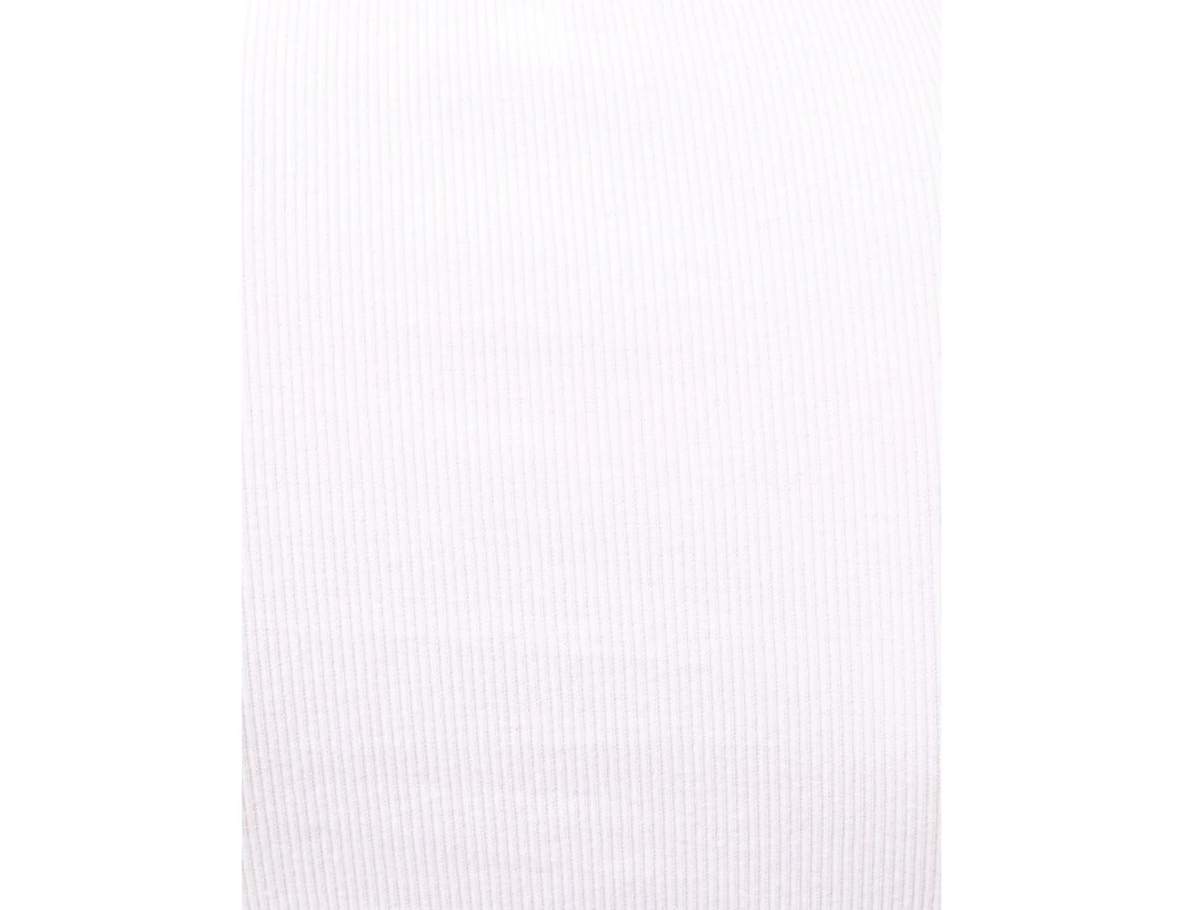 T-shirt manches longues blanc côtelé